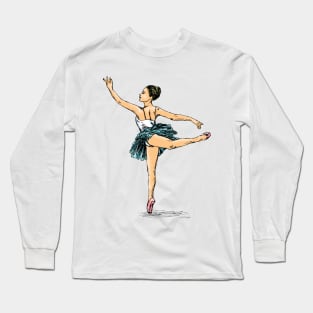 Ballerina Print Long Sleeve T-Shirt